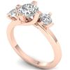 Image 2 : 1.25 CTW Certified VS/SI Diamond Solitaire 3 Stone Ring 14K Rose Gold - REF-201T3X - 30406