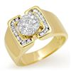 2.08 CTW Certified Diamond Mens Ring 10K Yellow Gold - REF-510K2R - 13469