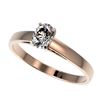 0.50 CTW Certified VS/SI Quality Oval Diamond Engagement Ring 10K Rose Gold - REF-77F6M - 32963