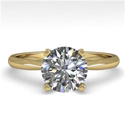 1.50 CTW VS/SI Diamond Engagement Designer Ring 14K Yellow Gold - REF-514M8F - 38468
