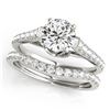 1.33 CTW Certified VS/SI Diamond Solitaire 2Pc Wedding Set 14K White Gold - REF-150K9R - 31679