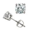1.25 CTW Certified VS/SI Diamond Solitaire Stud Earrings 14K White Gold - REF-190H9W - 13042