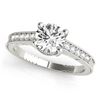 Image 2 : 0.45 CTW Certified VS/SI Diamond Solitaire 2Pc Wedding Set Antique 14K White Gold - REF-94M2F - 3152