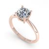 Image 2 : 1 CTW Cushion Cut VS/SI Diamond Engagement Designer Ring 18K Rose Gold - REF-282H2W - 32423
