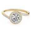 0.75 CTW Certified VS/SI Diamond Bypass Solitaire Ring 18K Yellow Gold - REF-114H5W - 27656