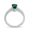 Image 2 : 1.63 CTW Emerald & Diamond Ring 18K White Gold - REF-51M6F - 13614
