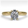 Image 1 : 1.01 CTW Oval Cut VS/SI Diamond Engagement Designer Ring 14K Yellow Gold - REF-275Y3N - 32161