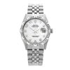 Image 2 : Rolex Men's Stainless Steel, QuickSet, Arabic Dial with Pyrimid Diam Bezel  - REF-430M9H