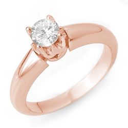 0.50 CTW Certified VS/SI Diamond Ring 14K Rose Gold - REF-79H3W - 10128