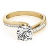 Image 1 : 1.4 CTW Certified VS/SI Diamond Bypass Solitaire Ring 18K Yellow Gold - REF-486M2F - 27683