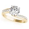 Image 2 : 1.4 CTW Certified VS/SI Diamond Bypass Solitaire Ring 18K Yellow Gold - REF-486M2F - 27683