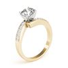 Image 4 : 1.4 CTW Certified VS/SI Diamond Bypass Solitaire Ring 18K Yellow Gold - REF-486M2F - 27683