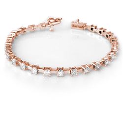 5.0 CTW Certified VS/SI Diamond Bracelet 14K Rose Gold - REF-502W3H - 10088