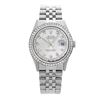 Image 2 : Rolex Men's Stainless Steel, QuickSet, Diamond Dial & Diamond Bezel - REF-474H5W