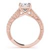 Image 4 : 1.65 CTW Certified VS/SI Princess Diamond Solitaire 2Pc Set 14K Rose Gold - REF-443K3R - 31755