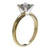 Image 4 : 1.25 CTW Certified VS/SI Quality Princess Diamond Solitaire Ring 10K Yellow Gold - REF-372M3F - 3291