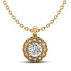 Image 1 : 1.15 CTW VS/SI Diamond Solitaire Art Deco Necklace 18K Yellow Gold - REF-315M2F - 37057