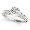 Image 2 : 1.86 CTW Certified VS/SI Diamond Solitaire 2Pc Wedding Set 14K White Gold - REF-512M2F - 31763