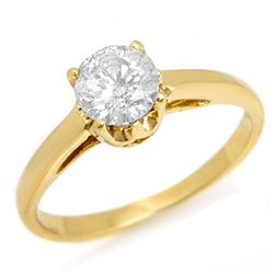 0.80 CTW Certified VS/SI Diamond Solitaire Ring 14K Yellow Gold - REF-236T2X - 11153