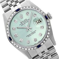 Rolex Ladies Stainless Steel, Diam Dial & Diam/Sapphire Bezel, Saph Crystal - REF-355Y6X