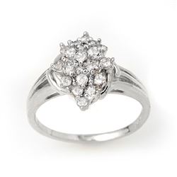 0.25 CTW Certified VS/SI Diamond Ring 14K White Gold - REF-32Y2N - 14352