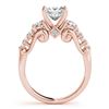 Image 4 : 1.85 CTW Certified VS/SI Diamond 3 Stone Princess Cut 2Pc Set 14K Rose Gold - REF-305M5F - 32025
