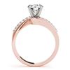 Image 5 : 1.15 CTW Certified VS/SI Diamond Bypass Solitaire Ring 18K Rose Gold - REF-363N5Y - 27679