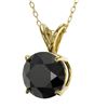 Image 2 : 1.59 CTW Fancy Black VS Diamond Solitaire Necklace 10K Yellow Gold - REF-42M9F - 36801