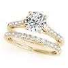 Image 1 : 1.02 CTW Certified VS/SI Diamond Solitaire 2Pc Wedding Set 14K Yellow Gold - REF-134K5R - 31690