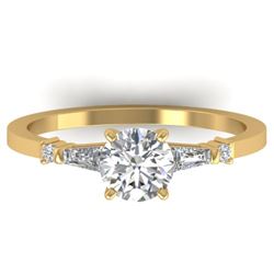 1.04 CTW Certified VS/SI Diamond Solitaire Ring 14K Yellow Gold - REF-179N6Y - 30392