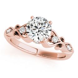 0.90 CTW Certified VS/SI Diamond Solitaire Antique Ring 18K Rose Gold - REF-195N3Y - 27421