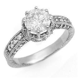 1.75 CTW Certified VS/SI Diamond Solitaire Ring 14K White Gold - REF-556R5K - 14115