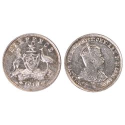 Australia, KEVII, Sixpence, 1910