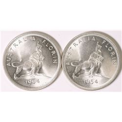 Australia, QEII, Florin, 1954 Royal Visit