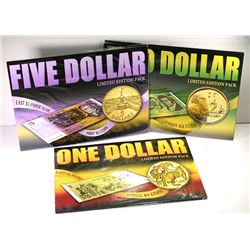 Australia, One - Five Dollars, Coin & Banknote Folders, 1982-91