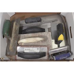 FLAT OF 7 ASSORTED DRYWALL TOOLS