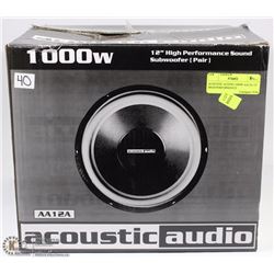 ACOUSTIC AUDIO 1000W AA12A 12" HIGH PERFORMANCE