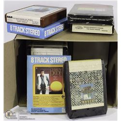 16) BOX OF 8-TRACKS