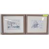 Image 1 : 2 MATCHING FRAMED PICTURES SIGNED JOYCE