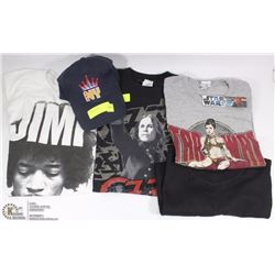 LOT WITH NY HAT, SMALL OZZY T-SHIRT, SMALL HEDRIX