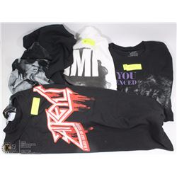 LOT OF 4 XL SHIRTS INCLUDING HENDRIX, AND MORE