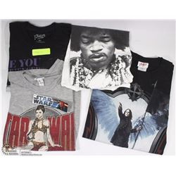LOT OF 4 SHIRTS SIZE SMALL INCLUDING STAR WARS