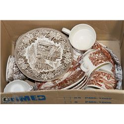 BOX OF ENGLISH DISHES