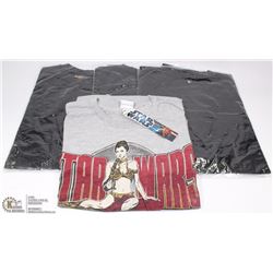 STAR WARS SIZE LARGE SHIRT SOLD WITH 3 SIZE SMALL