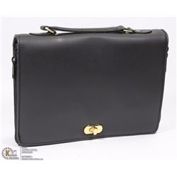 BLACK LEATHER CROSSBODY PURSE