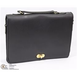 BLACK LEATHER CROSSBODY PURSE