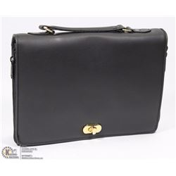 BLACK LEATHER CROSSBODY PURSE