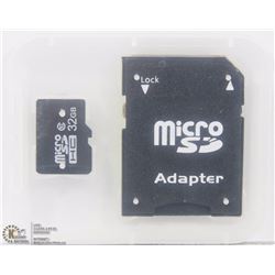 NEW 32GB MICRO SD W/ADAPTOR