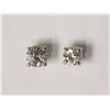 Image 1 : #9-14KT WHITE GOLD WHITE SAPPHIRE STUD EARRINGS