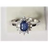 Image 1 : #12-STERLING SILVER CRYSTAL SAPPHIRE RING